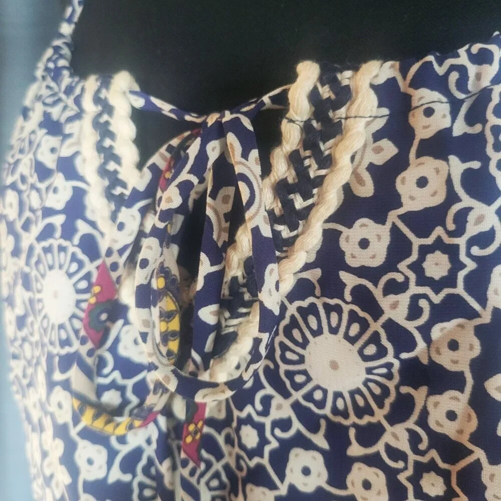 Francesca's Birdcage Boho Spaghetti Strap Summer Dress - Size L - Picture 4 of 11